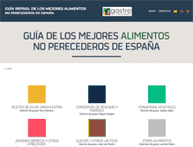 Tablet Screenshot of guiadelosmejoresalimentos.com